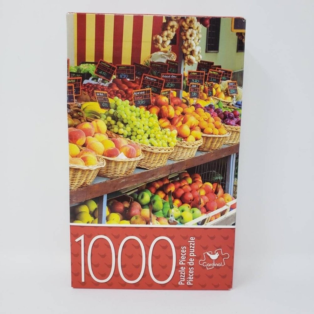 Cardinal Jigsaw Puzzle 100 Piece - Italian City Market 14 x 22 Inches